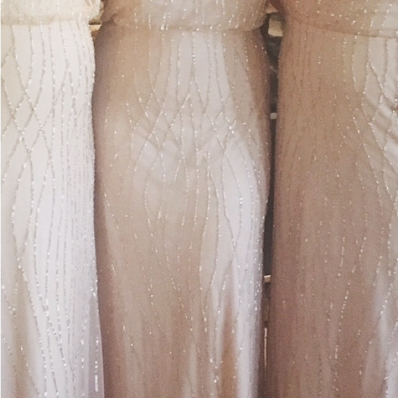 Adrianna Papell  sequined blush dress size 6 - Picture 3 of 4